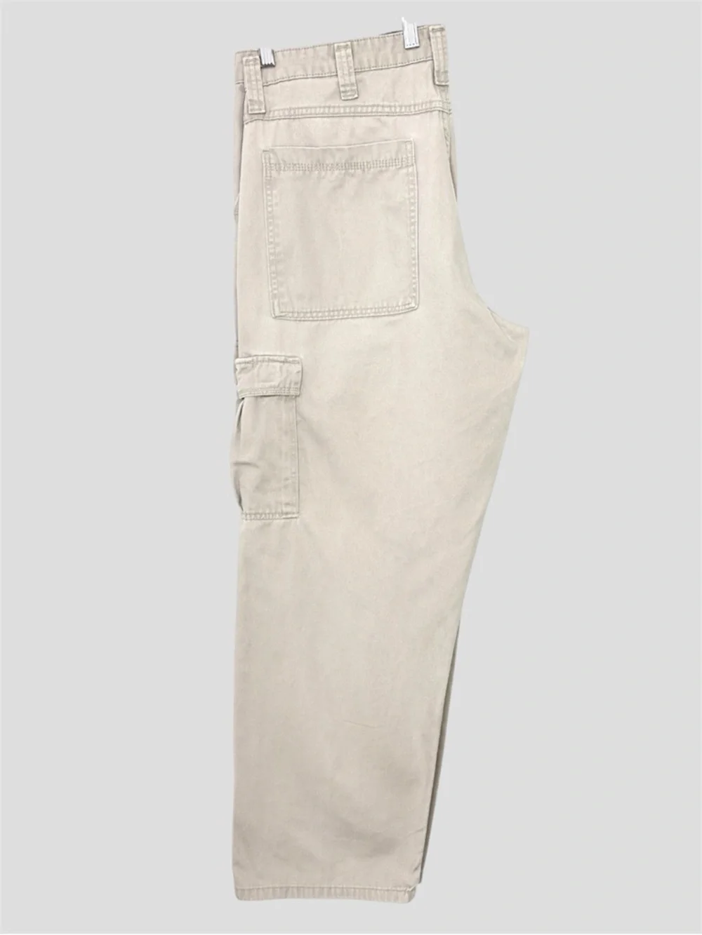 Vintage Wrangler Cargo Pants Women’s 36x30 Grey Cotton Twill Utility Workwear L - Picture 3 of 16